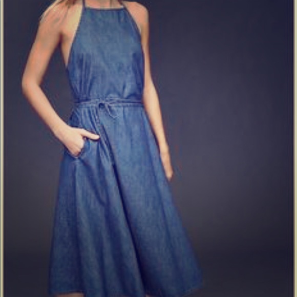gap denim apron dress